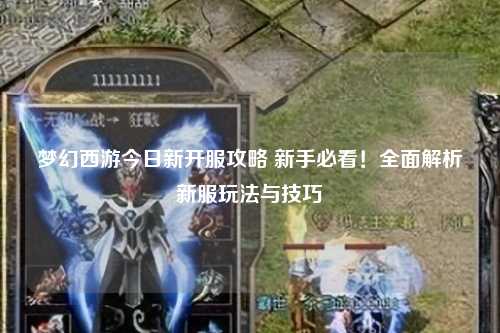 梦幻西游今日新开服攻略 新手必看！全面解析新服玩法与技巧